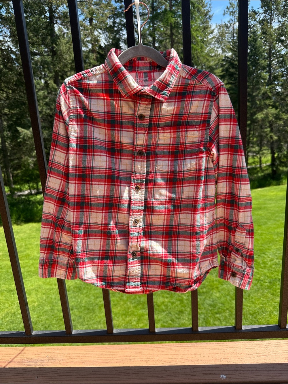 Cat & Jack Red Plaid Button-Down Shirt